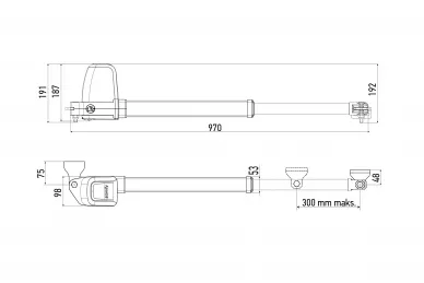 Somfy 1216548 IXENGO JS 230V RTS Rechtslenker für Türen bis zu 350 kg