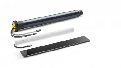 Somfy 1241890 Sunea 40 Solar io 6/18 kit, batteria incapsulata, pannello solare con fori di montaggio