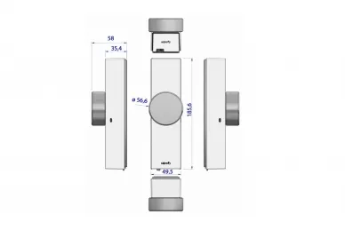 Somfy 1870660 Türwächterschloss - weiß ohne Einsatz