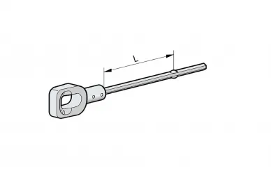 Somfy 9000848 Essieu avec oeil l=325 mm pour boîtes de vitesses NHK