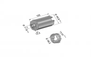 Somfy 9014685 Kurzer Treiber + Kappe SW 60