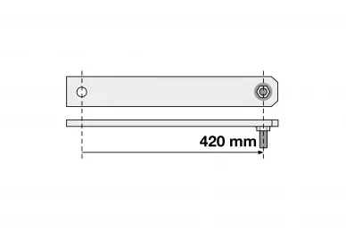 Somfy 9019896 Kurzer Arm Axovia MultiPro 420mm