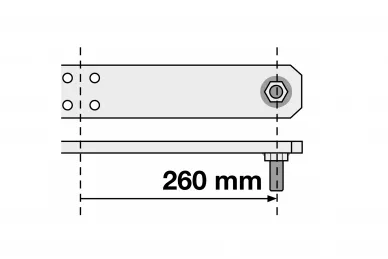 Somfy 9019900 Motorarm Axovia MultiPro 260mm