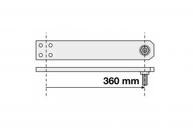 Somfy 9019901 Bras du moteur Axovia MultiPro 360mm