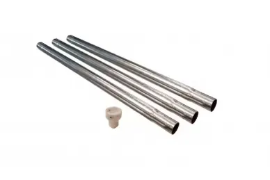 Somfy 9027035 Mât en trois parties d'une longueur totale de 3 m avec supports muraux et adaptateur de 25 mm pour la station météorologique