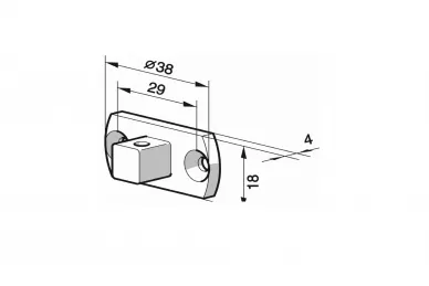 Somfy 9147334 Befestigungsvierkant LS 40 10mm