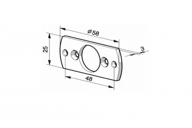 Somfy 9147337 Flachwinkel mit Bohrung für LS 40