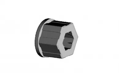 Somfy 9163251 Stangenadapter Sechskant, 5 mm - grau /10, für AMS