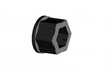 Somfy 9163252 Adattatore per asta esagonale, 6 mm - nero /10, per AMS