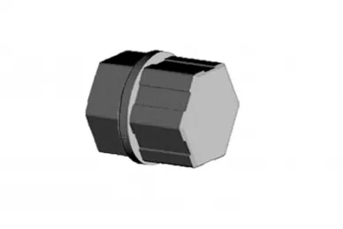 SOMFY 9163254 Double rod adapter hexagon 5mm grey/10