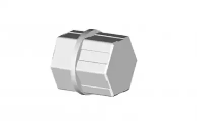 SOMFY 9163256 Double rod adapter square 5mm white/10