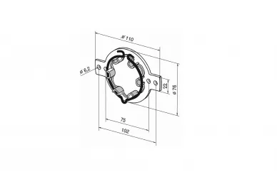 Somfy 9410707 Support LT 50 pour systèmes SKS