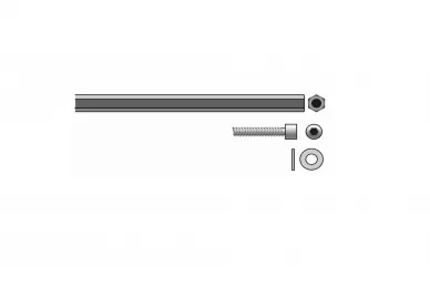 Somfy 9420659 Rallonge d'arbre hexagonale pour NHK, longueur 330 mm