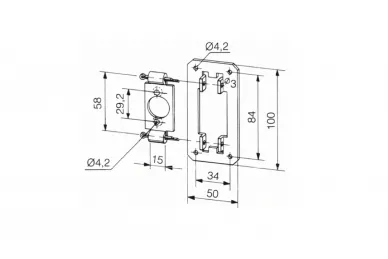 Somfy 9500815 Universalhalter für LS 40 - Satz