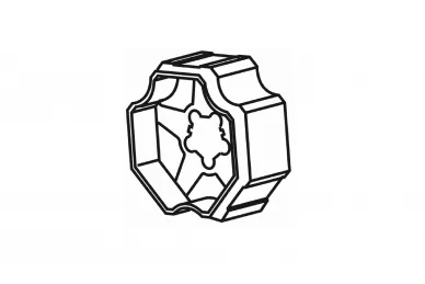 SOMFY 9606133 Wheel aluminium 70mm octagonal tube