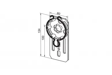Somfy 9703948 Montagewinkel für Fertigdosen, max. 50 Nm