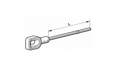 SOMFY 9707754 Axle with eye l=225 mm for NHK gearbox