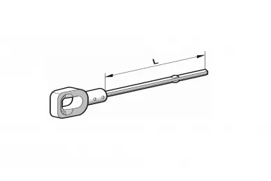 Somfy 9708456 Essieu avec oeil l=425 mm pour boîtes de vitesses NHK