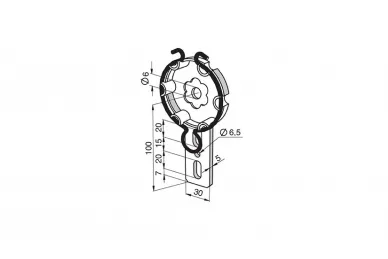 SOMFY 9763601 Roller cassette holder, max. 50 Nm