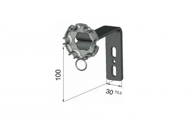 SOMFY 9763607 Roller cassette holder, max. 50 Nm deflection 60 mm