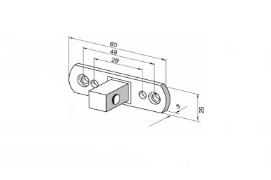 SOMFY 9910014 LT 50 square mounting bracket, max. 35 Nm