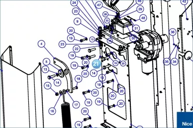 Śruba ogranicznika mechanicznego SBAR/XBAR (V10X50B.5102)