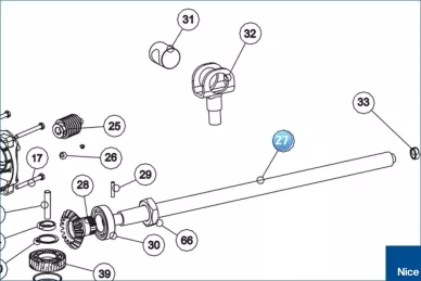 Śruba poc.20x20 5P L=456,5 MOBY4024, TOONA4005, 4006, 4024, WINGO L (PMDVR6.4610)