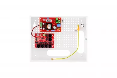 Switch PoE ATTE IP-5-11-E für 5 IP-Kameras ungepuffert mit Netzteil im Innengehäuse