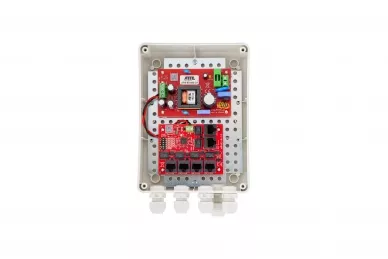 Switch PoE ATTE IP-5-11-M2 für 5 IP-Kameras ungepuffert mit Netzteil im externen Gehäuse