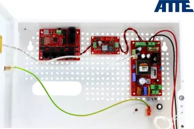 Switch PoE ATTE IPUPS-5-11-F pour 5 caméras IP tampon avec alimentation dans le boîtier interne