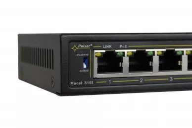 Switch PoE Pulsar S108 dla 8 kamer IP