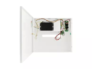 Switch PoE Pulsar S54-B17 for 4 IP cameras in metal enclosure and battery backup