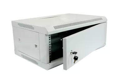 Szafa RACK 19'' 4U 400mm szara drzwi metalowe