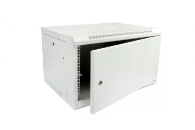 Szafa RACK 19'' 6U 600mm szara z drzwiami metalowymi