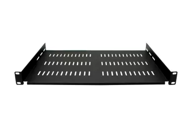 Étagère 19'' 1U 300mm avec des trous noirs