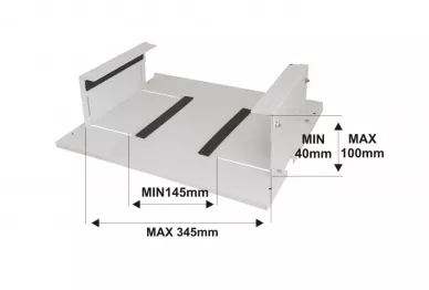 The adjustment range bracket: