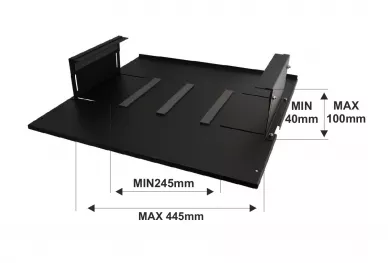 The adjustment range bracket: