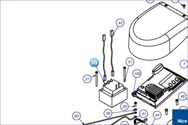 Transformer to the control unit MC424 (TRA-M2R01.1025)