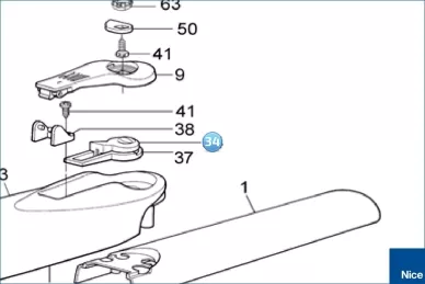 Uchwyt odblokowujący WINGO RAL7016 (PPD1872A.4540)