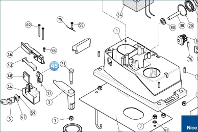 Unlock mechanism ROBUS/RUN/ROX  (PPD0957R01.4540)