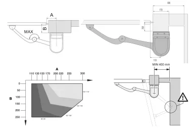Ustalenie wymiarów montażu: