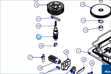 Wałek zębaty ślimacznicy X-Metro (PMD1726.4610)