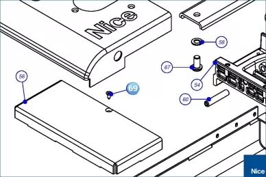 Wkręt mocowania pokrywy X-Metro (V4.8X13-E.5101)