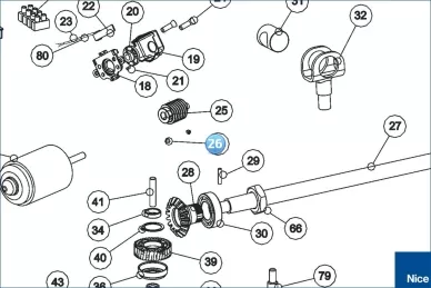 Wkręt mocujący ślimak WG1/WINGO24V/XW432/532 (48, 24) (G5X5.5123)
