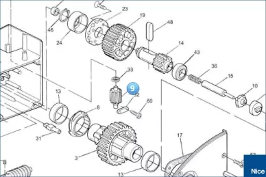 Worm shaft SOON (PPD1283R01.4540)