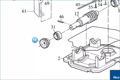 Worm wheel M=1,5 Z=26 METRO3000 (PMDCO2.4610)