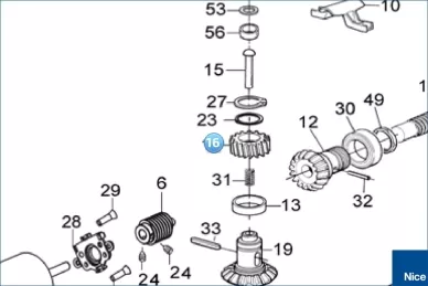 Worm wheel WG10/WG20/WINGO24V (PPD1094.4540)