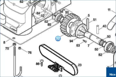 Worm wheel Z=30 B=3.667° M=3.8 (PPD1990.4540)
