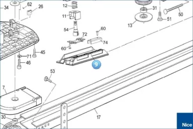 Wózek pociągowy - góra (SNA11/SNA30) SPIN (PPD1579.4540)