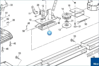 Wózek pociągowy - góra SPIN (stary typ) (PPD0547R01.4540)